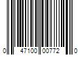 Barcode Image for UPC code 047100007720