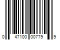 Barcode Image for UPC code 047100007799