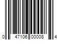 Barcode Image for UPC code 047106000084