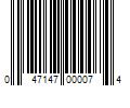 Barcode Image for UPC code 047147000074