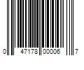 Barcode Image for UPC code 047178000067