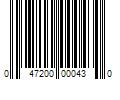 Barcode Image for UPC code 047200000430