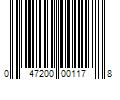 Barcode Image for UPC code 047200001178