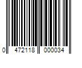 Barcode Image for UPC code 0472118000034