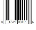 Barcode Image for UPC code 047220000076