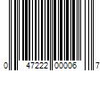 Barcode Image for UPC code 047222000067