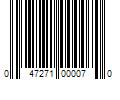 Barcode Image for UPC code 047271000070