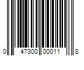 Barcode Image for UPC code 047300000118