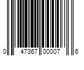 Barcode Image for UPC code 047367000076