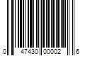 Barcode Image for UPC code 047430000026