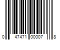 Barcode Image for UPC code 047471000078