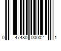 Barcode Image for UPC code 047480000021