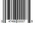 Barcode Image for UPC code 047498000075