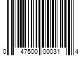 Barcode Image for UPC code 047500000314