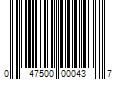 Barcode Image for UPC code 047500000437