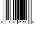 Barcode Image for UPC code 047500011136