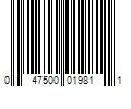 Barcode Image for UPC code 047500019811