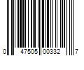 Barcode Image for UPC code 047505003327