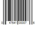 Barcode Image for UPC code 047541000076