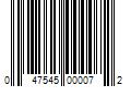 Barcode Image for UPC code 047545000072