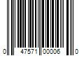 Barcode Image for UPC code 047571000060