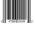 Barcode Image for UPC code 047586000062