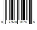 Barcode Image for UPC code 047600000788