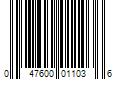 Barcode Image for UPC code 047600011036