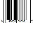 Barcode Image for UPC code 047608000087