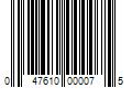 Barcode Image for UPC code 047610000075