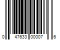 Barcode Image for UPC code 047633000076