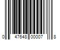 Barcode Image for UPC code 047648000078