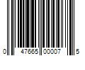 Barcode Image for UPC code 047665000075