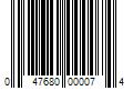 Barcode Image for UPC code 047680000074