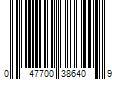 Barcode Image for UPC code 047700386409