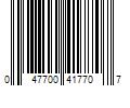 Barcode Image for UPC code 047700417707