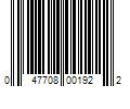 Barcode Image for UPC code 047708001922