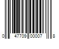 Barcode Image for UPC code 047709000078