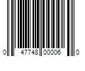 Barcode Image for UPC code 047748000060