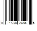 Barcode Image for UPC code 047798000065