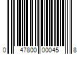 Barcode Image for UPC code 047800000458