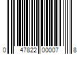 Barcode Image for UPC code 047822000078