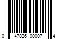 Barcode Image for UPC code 047826000074