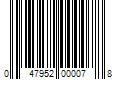 Barcode Image for UPC code 047952000078