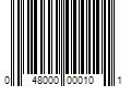 Barcode Image for UPC code 048000000101