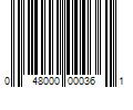 Barcode Image for UPC code 048000000361