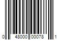 Barcode Image for UPC code 048000000781