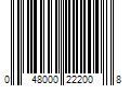 Barcode Image for UPC code 048000222008