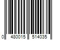 Barcode Image for UPC code 0480015514035