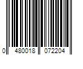 Barcode Image for UPC code 0480018072204